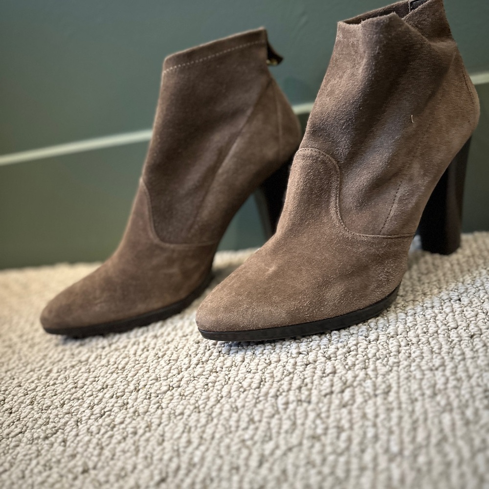 Stuart Weitzman Brown Suede Ankle Boots